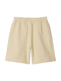 Check Label Cotton Shorts