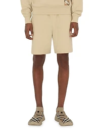 Check Label Cotton Shorts