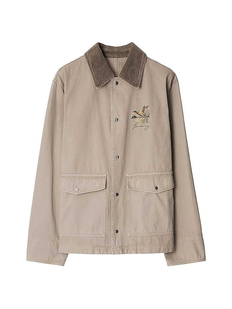 Embroidered Cotton Field Jacket