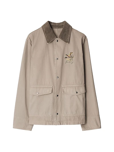 Embroidered Cotton Field Jacket