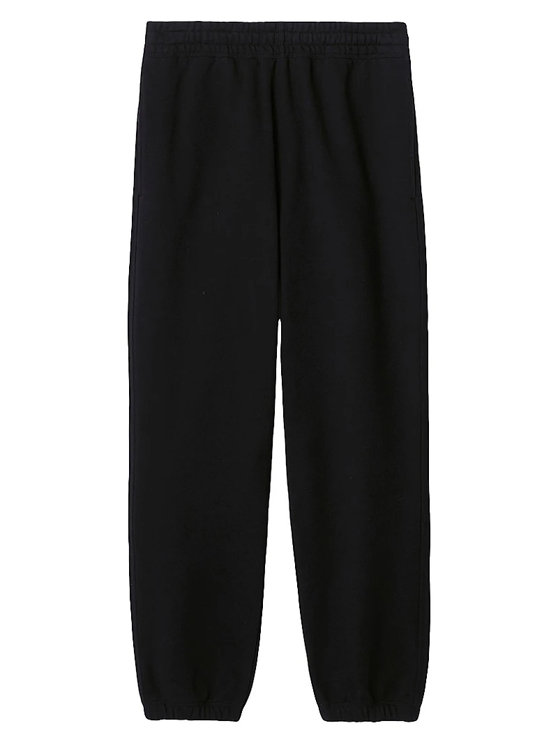 Check Label Cotton Jogging Pants