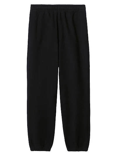 Check Label Cotton Jogging Pants