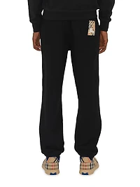 Check Label Cotton Jogging Pants