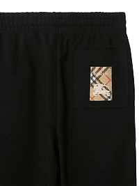 Check Label Cotton Jogging Pants