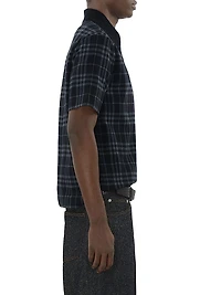 Check Quarter-Zip Polo Shirt