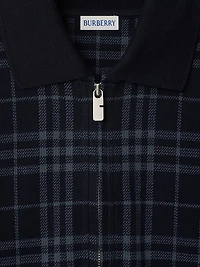 Check Quarter-Zip Polo Shirt