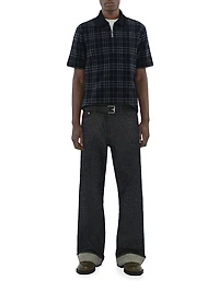 Check Quarter-Zip Polo Shirt