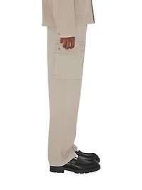 Cotton Mid-Rise Straight-Leg Cargo Pants