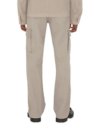 Cotton Mid-Rise Straight-Leg Cargo Pants
