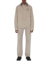 Cotton Mid-Rise Straight-Leg Cargo Pants