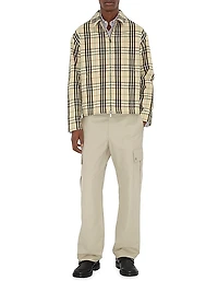 Harrington Check Cotton Zip-Front Jacket