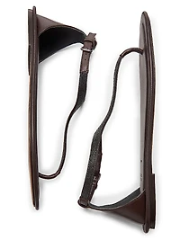 Monili Leather T-Strap Sandals