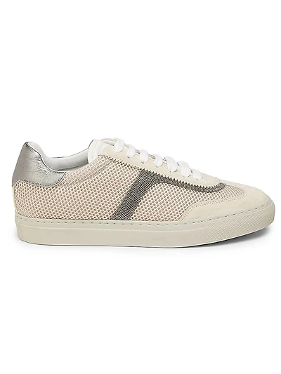 Monili-Embellished Low-Top Sneakers