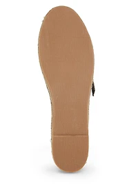 Monili-Embellished Leather Espadrilles