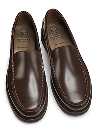 Monili-Detailed Leather Loafers