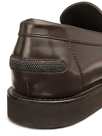 Monili-Detailed Leather Loafers