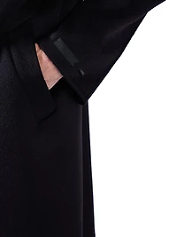 Single-Breasted Wool Blend Coat