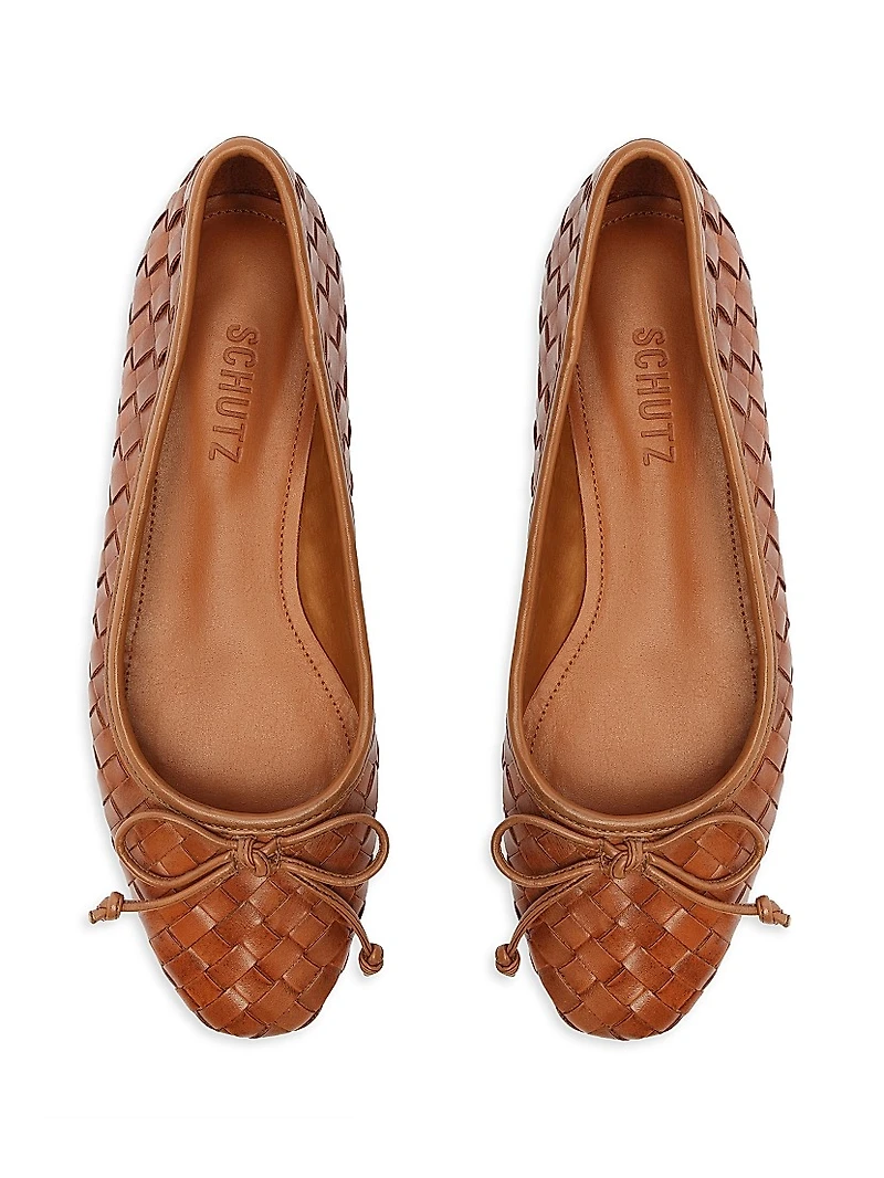 Arissa Woven Leather Flats