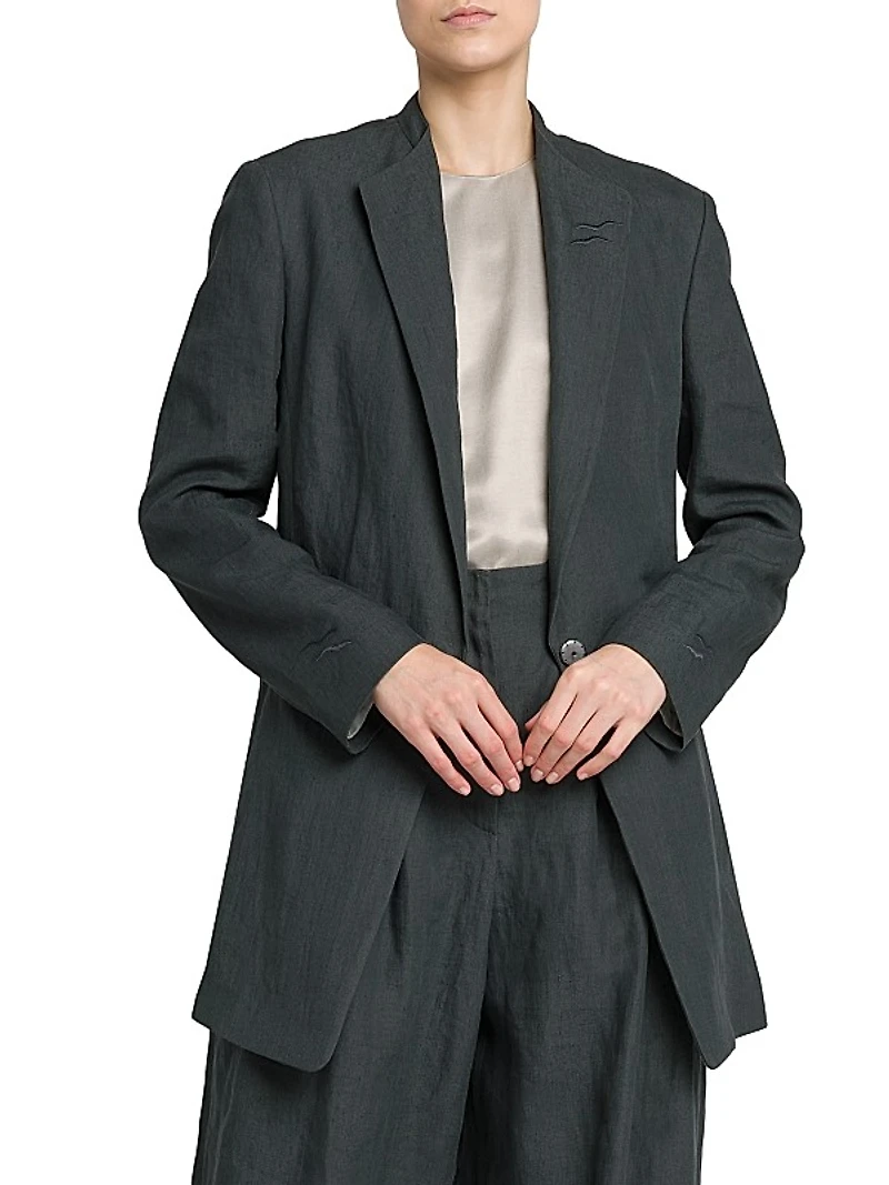 Compact Linen Blazer