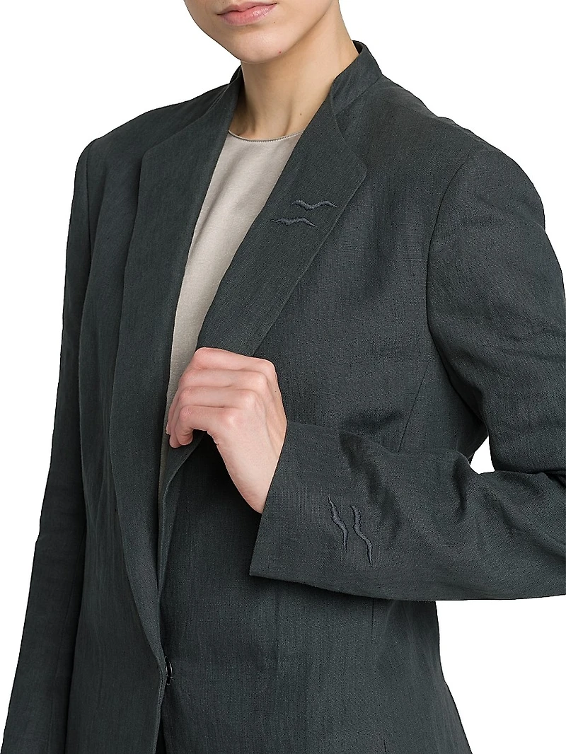 Compact Linen Blazer