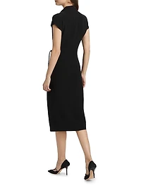 Silk Wrap Midi-Dress