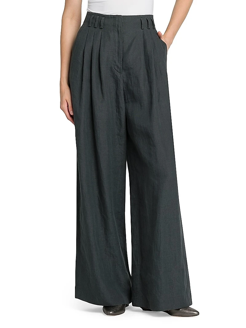 Compact Linen Trousers