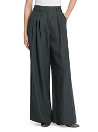 Compact Linen Trousers