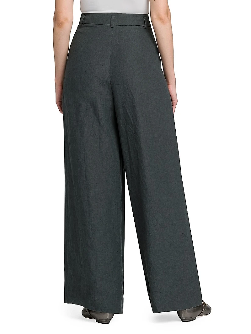 Compact Linen Trousers