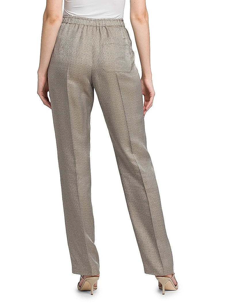Micro Jacquard Elasticized Trousers