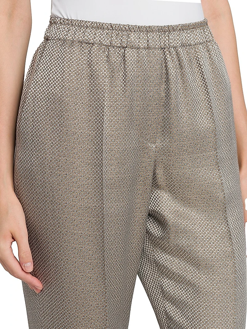 Micro Jacquard Elasticized Trousers