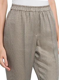 Micro Jacquard Elasticized Trousers