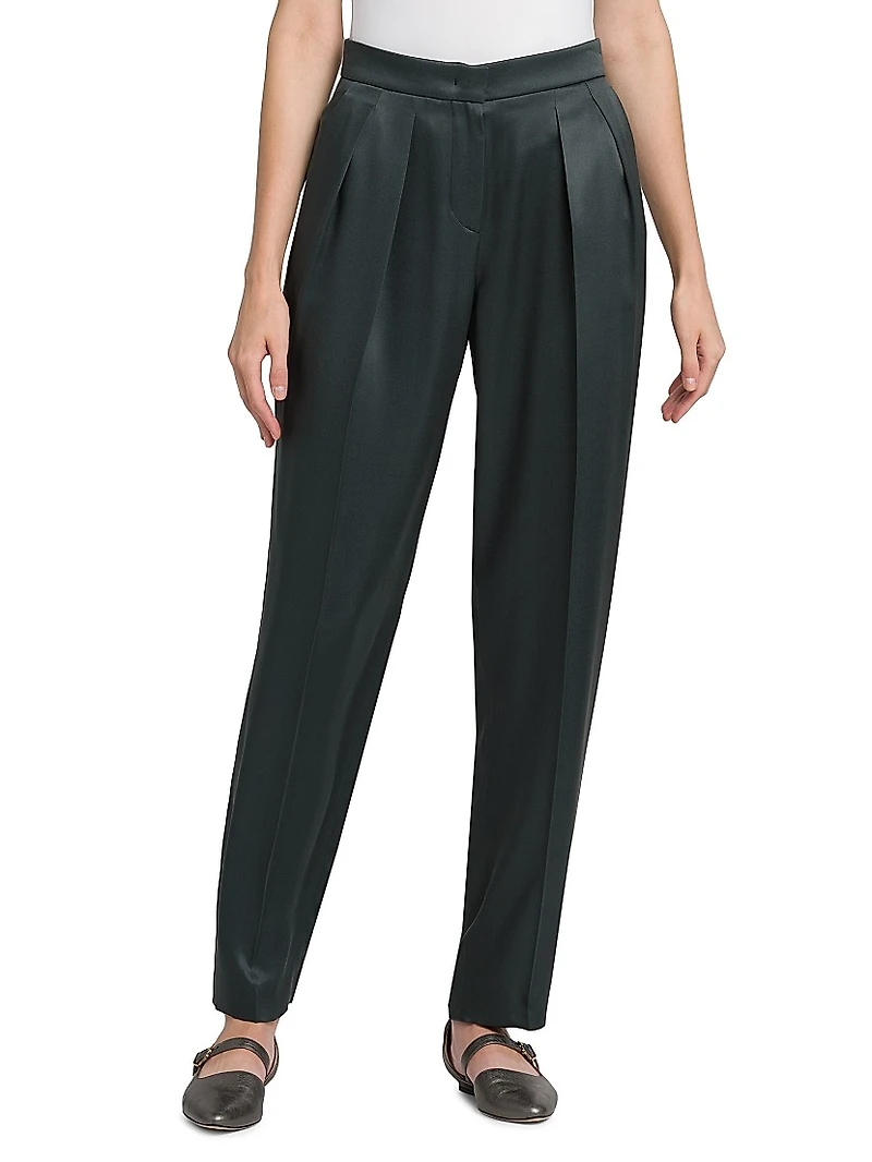 Double Silk Satin Trousers