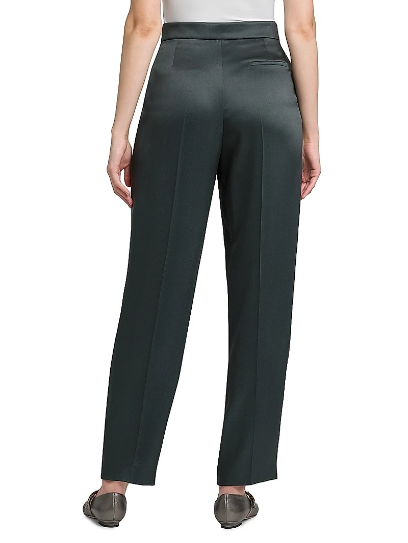 Double Silk Satin Trousers