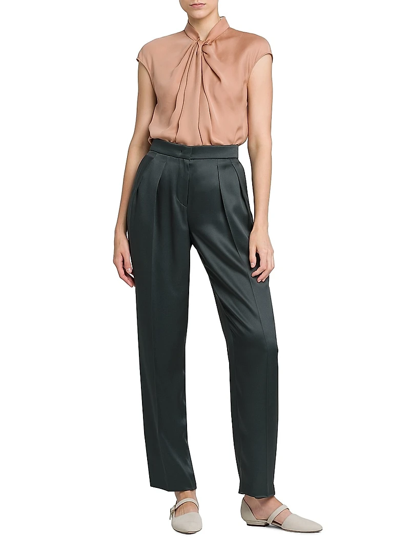 Double Silk Satin Trousers