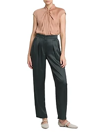 Double Silk Satin Trousers