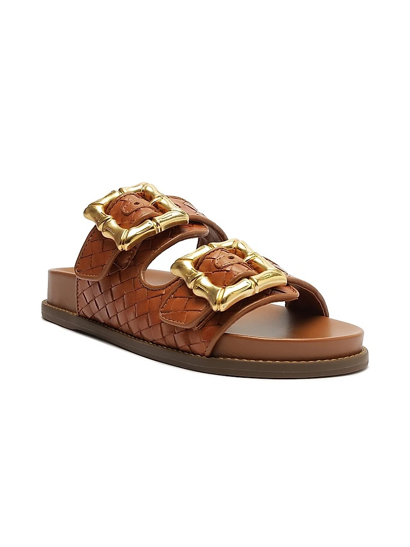 Enola Woven Leather Sandals