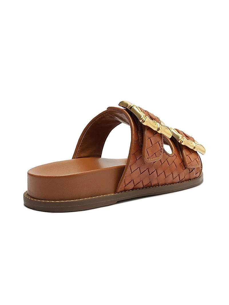 Enola Woven Leather Sandals