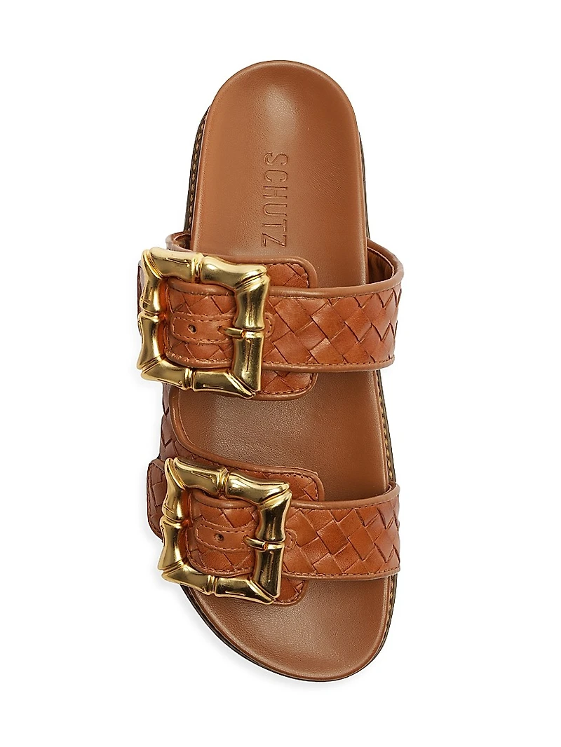 Enola Woven Leather Sandals