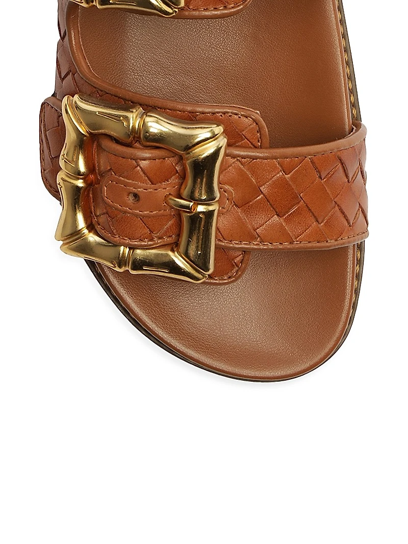 Enola Woven Leather Sandals