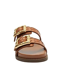 Enola Woven Leather Sandals
