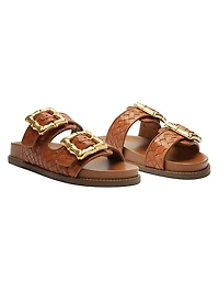 Enola Woven Leather Sandals