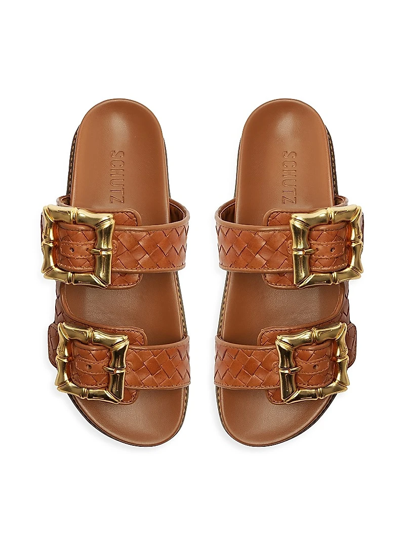 Enola Woven Leather Sandals