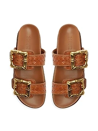 Enola Woven Leather Sandals
