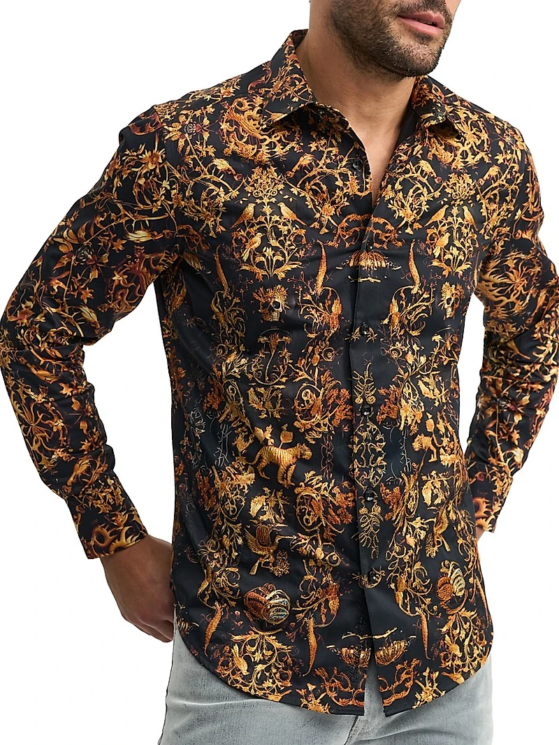 Brut Printed Button-Front Shirt