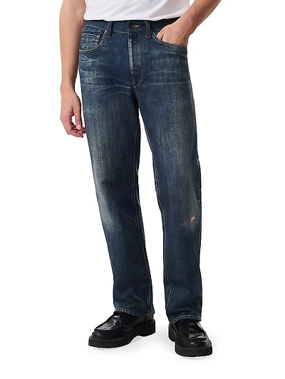 Miramar Denim Straight-Leg Sweatpants