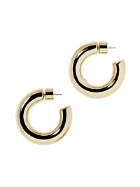 Jamma 10K-Gold-Plated Huggie Earrings