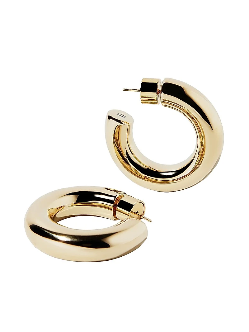 Jamma 10K-Gold-Plated Huggie Earrings