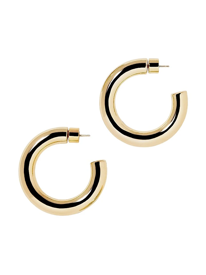 Jamma 10K-Gold-Plated Huggie Earrings
