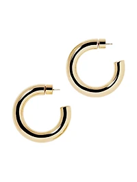Jamma 10K-Gold-Plated Huggie Earrings