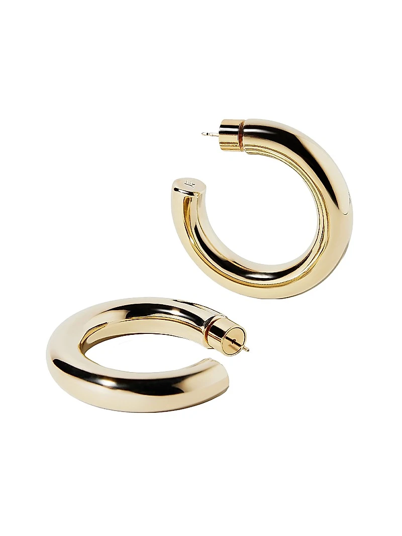 Jamma 10K-Gold-Plated Huggie Earrings